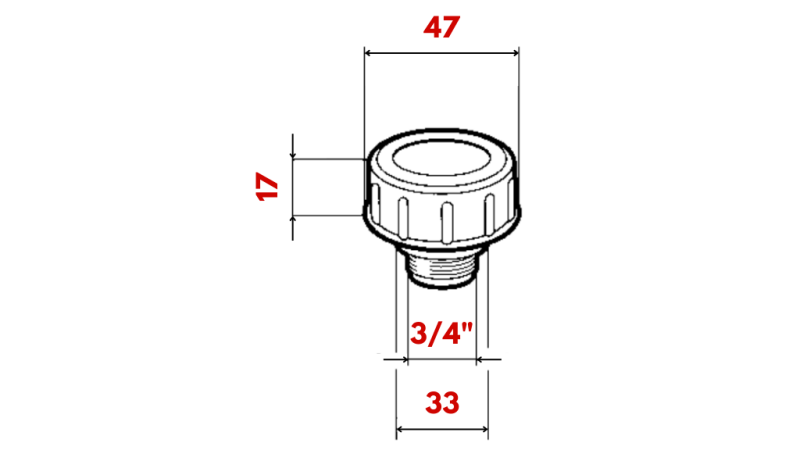 FILTER CAP 3/4