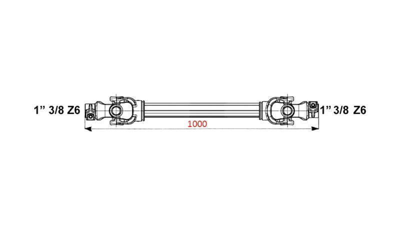 CE GODKJENT KARDANAKSEL profi line CAT.6 lengde 1000mm