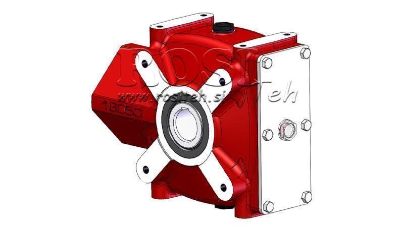 REDUCTOR - MULTIPLICATOR RT145 FOR HYDRAULIC MOTOR MP/MR/MS gear ratio 4,1:1