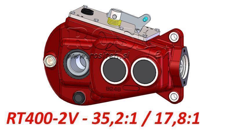 REDUCTOR - MULTIPLICATOR RT4002V FOR HYDRAULIC MOTOR MP/MR gear ratio 35,2:1 gear ratio 17,8:1