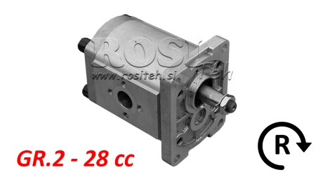 HYDRAULISK PUMPE GR.2 28 CC HØYRE FLANGE