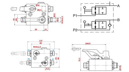 HYDRAULIC VALVE FOR FRONT LINKAGE C000FTV