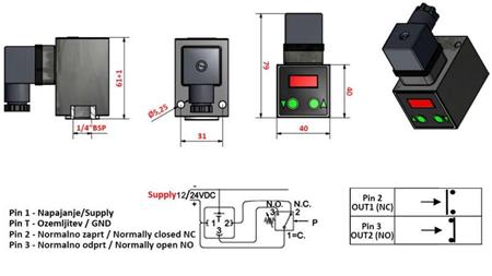 ELECTRIC PRESSURE SWITCH KLV55 0-200 BAR (MAX.500BAR)