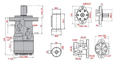 HYDRAULISK MOTOR MP 160