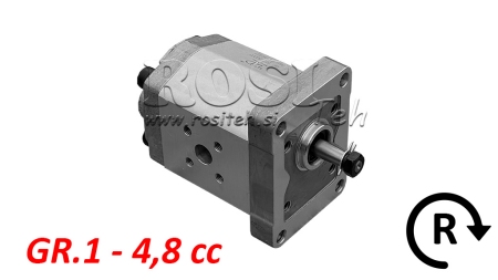 HYDRAULIC PUMP GR.1 4.8 CC RIGHT - FLANGES