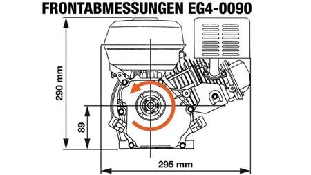 gasoline engine EG4-90cc-1.79kW-2.43HP-3,600 RPM-H-KW15.9(5/8