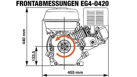 moteur à essence EG4-420cc-9.6kW-13.1HP-3,600 RPM-E-KW25x88.5-démarrage électrique