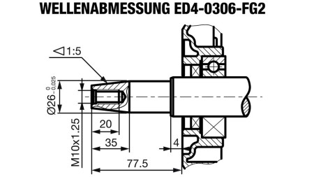 motor diesel 306cc-4.5kW-3,600 RPM-E-TP26x77.5-partida elétrica