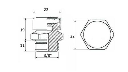 VENTILAÇÃO HIDRÁULICA PARA PTO 3/8