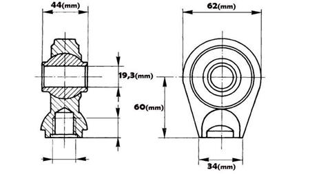 BALL-JOINT - CIRCLE Dia.19,3/34