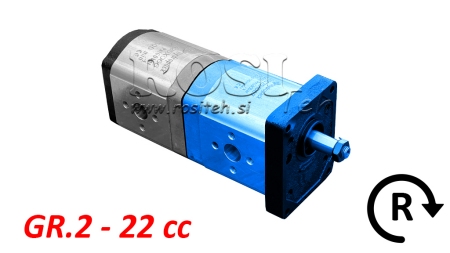 HIDRAULIČNA PUMPA 20C22X067 FRONT GR.2 22 CC DESNA