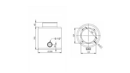 ROULETTE DE RÉSERVOIR EN MÉTAL PP 6 LITRES HORIZONTAL-VERTICAL-dimensions