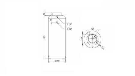 REZERVOAR KOVINSKI ROLL PP 30 LITER HORZONTAL-VERTICAL-dimenzije