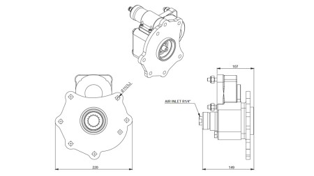 GEAR DRIVE FOR HYDRAULIC PUMP - MERCEDES ATEGO-2  - 7 HOLES