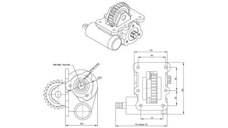 NEBENANTRIEB FÜR HYDRAULIKPUMPE - IVECO 2828 MECHANIC