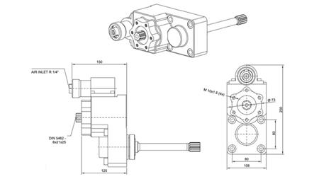 Dimenzije ODGON ZA HIDRAVLIČNO ČRPALKO - IVECO 2870