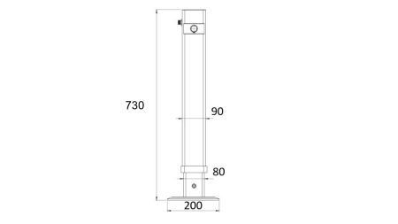 HIDRAVLIČNA NOGA DVOSMERNA 450mm - 2.000kg