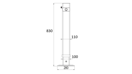 PATTES HYDRAULIQUES BIDIRECTIONNELLES 540mm - 3.900kg