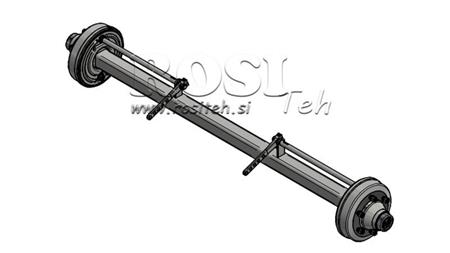 NÁPRAVA PRÍVESU 7200 kg S BRZDOU (2000 mm)