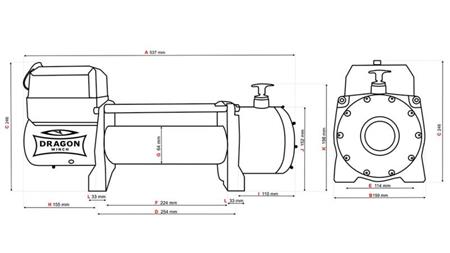 12 V ELEKTRISK VINCH DWM 13000 HD - 5897 kg - Syntetisk tau