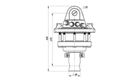 HIDRAULIKUS FORGATÓ 4500/2250 KG TENGELY