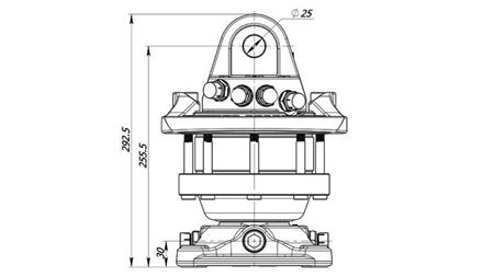 HYDRAULISK ROTATOR 4500/2250 KG MED FLÄNS