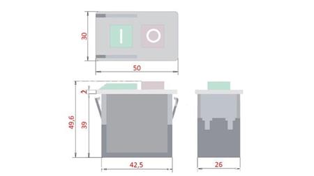 SWITCH on/off 5E4 250V 6A