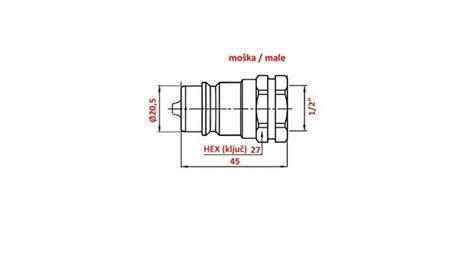 QUICK COUPLER TRACTOR MALE 1/2