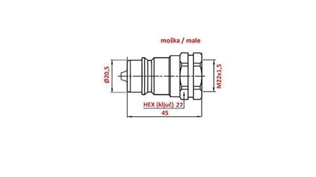 ACCOPPIAMENTO RAPIDO TRACTOR MASCHIO M22x1.5