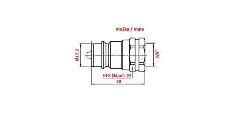 QUICK COUPLING TRACTOR MALE 3/8