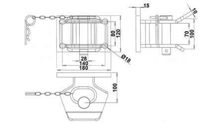 ZUGMAUL ANHÄNGERKUPPLUNG HALBKREIS-FIX DGM-806-B