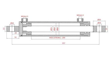 HYDRAULIKLENKUNG ZYLINDER SAME OEM-264.6342.4/11