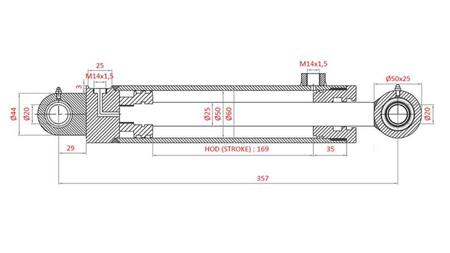 CYLINDRE DE DIRECTION HYDRAULIQUE FIAT-NEW HOLLAND OEM-4997919, 4998944, 4998945, 5110840, 5125262