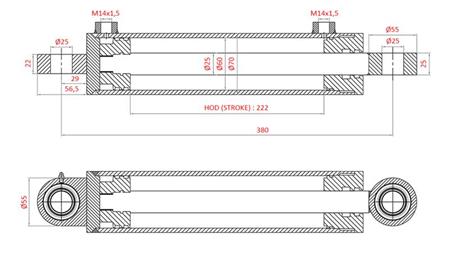 CILINDRO DE DIREÇÃO HIDRÁULICA FIAT-NEW HOLLAND OEM-5134221, 5144124, 5144126, 5143970, 5156718