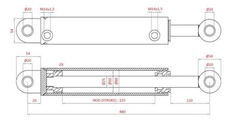 HIDRAULIČNI VOLANSKI CILINDAR FIAT-NEW HOLLAND OEM-5189893