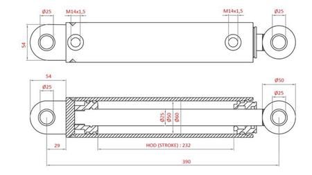 HIDRAULIČNI VOLANSKI CILINDAR FIAT-NEW HOLLAND OEM-87302891, 5164022, 82991196