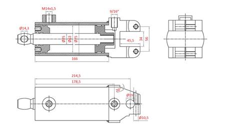 CYLINDRE DE DIRECTION HYDRAULIQUE MASSEY FERGUSON OEM-1605121M91, 1605121M92 532193M91, 3773711M91