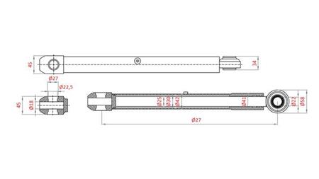 HIDRAULIČNI VOLANSKI CILINDAR MASSEY FERGUSON  OEM-1749279M91, 3773709M91