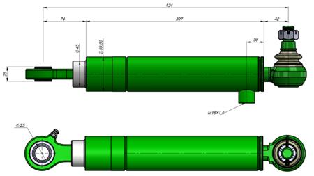 HIDRAULIKUS KORMÁNY HENGER JOHN DEERE