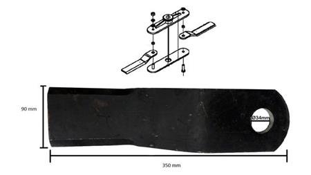 KNIVSETT TM100 FOR REDUKTOR LF-205 FOR MULCHER