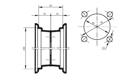 FELGA 2.50x8” (za pneumatiko 4.00-8)