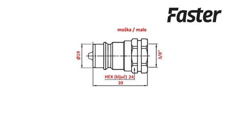 HURTIGKOBLING TRAKTOR HANN 3/8 Faster