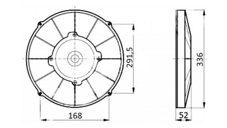 VENTILATORE ASSIALE 305mm SOFFIANTE 24V