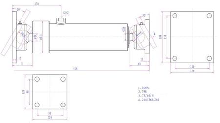 TELESKOPCYLINDER 3 TRIN 805MM K3B-5T