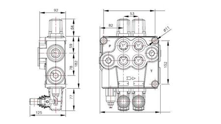 HIDRAULIKUS VEZÉRLŐTÖMB 2xP120