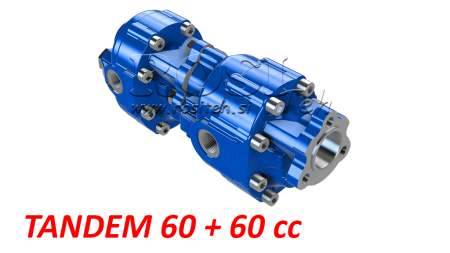 CAST IRON GEAR PUMP TANDEM 60+60cc 200bar REVERSIBLE