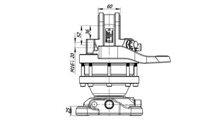 HYDRAULIC ROTATOR 3000/1500 KG WITH FLANGE