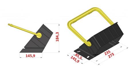 PLASTIC WEDGE STOP HOLDER DIN 76051/E53 6.500 kg