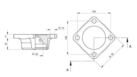 BALL diameter 45 WITH FLANGE