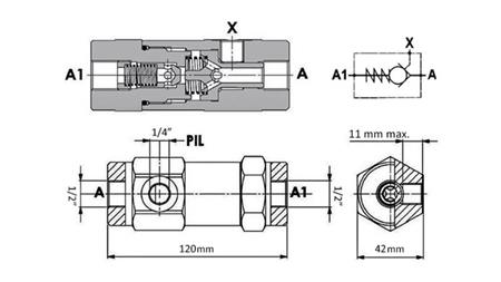 VENTILBLokk VBPDE 1/2 SD ENKELT VIRKENDE MED PILOT